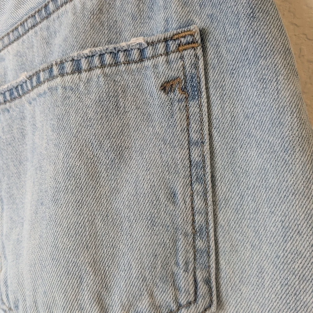 Madewell Light Wash Denim High Rise A-Line Mini Skirt Preppy Classic Essential
